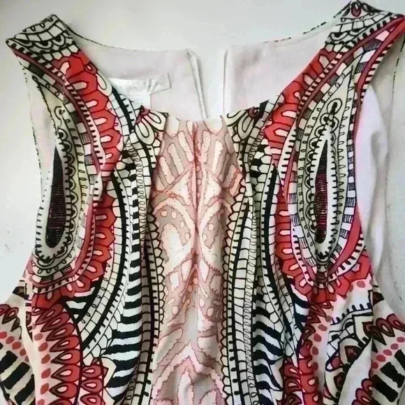 London Times sleeveless long lined comfortable women's dress size 14 red white - Picture 1 of 10